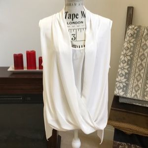 Vince Camuto drape front sleeveless shirt, XL